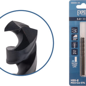 Сверло по металлу ц/х 3.0х33х61 мм HSS-Co, комплект из 2-х шт Black EXPERT STARTUL
