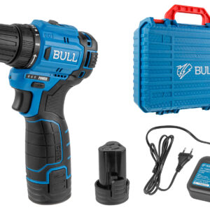 Аккум. дрель-шуруповерт BULL SR 1203 в чем. БЕСЩЕТ., 12 В, 37 Н*м, 2*2 А*ч акб, БЗП 10 мм