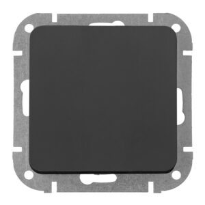 Выключатель 1 клав. проходной (cкрытый, 10А) карбон, Astrum, BYLECTRICA