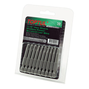 Насадка крестообразная PH3 50мм 10 шт блистер TOPTUL