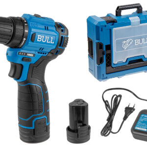 Аккум. дрель-шуруповерт BULL SR 1203 Xcase БЕСЩЕТ., 12 В, 37 Н*м, 2*2 А*ч акб, БЗП 10 мм