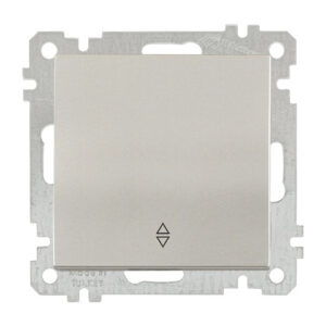 Выключатель проходной 1-клав. (скрытый, без рамки, винт. зажим) титан, DARIA, MUTLUSAN