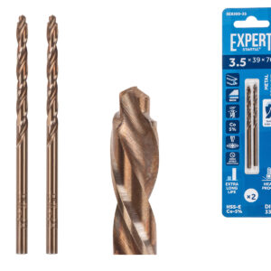 Сверло по металлу ц/х 3.5х39х70 мм HSS-Co, комплект из 2-х шт EXPERT STARTUL