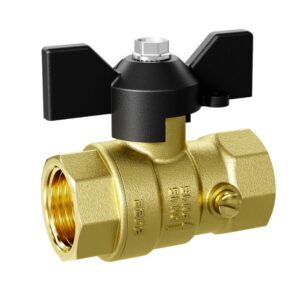 Кран шаровый для манометра 1/2" вн.-вн. бабочка 2М, LD