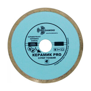 Алмазный круг 200х25,4 мм по керамике сплошн.ультратонкий PRO