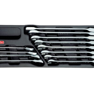 Набор-сет ключей комбинир. с перекл. трещ. 8-19мм 12шт. 136х364мм TOPTUL