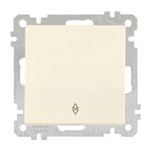 Выключатель проходной 1-клав. (скрытый, без рамки, винт. зажим) кремовый, DARIA, MUTLUSAN
