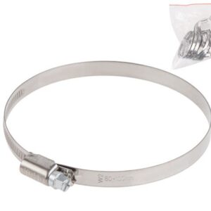 Хомут червячный 80-100 мм, нерж.сталь (W2) (25 шт в пакете) STARFIX