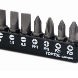 Набор бит "+", "-" 7шт. TOPTUL
