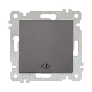 Выключатель промежуточный многопозиционный (скрытый, без рамки, пруж. зажим) дымчатый, RITA, MUTLUSA