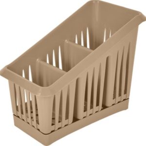 Сушилка для столовых приборов, 200х120х160 мм., шоколадный мокко, PLAST TEAM