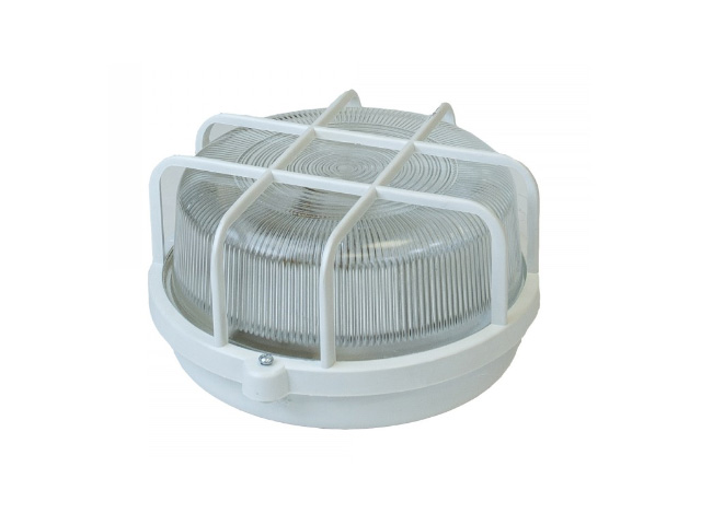 Светильник круг/белый/решетка 100Вт, IP53 (НБП 01-100-003) Юпитер