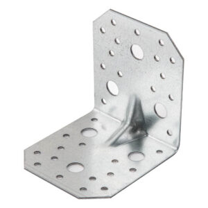 Уголок крепежный усиленный 90х100х100 мм С 2.0 мм белый цинк STARFIX