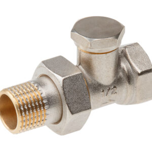 Кран вентильный прямой 1/2" вн.-нар. для радиатора, AV Engineering
