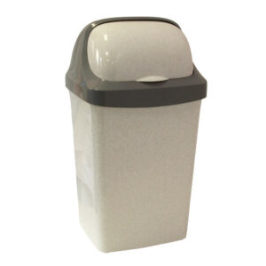 Контейнер для мусора РОЛЛ ТОП 9л (мраморный) IDEA