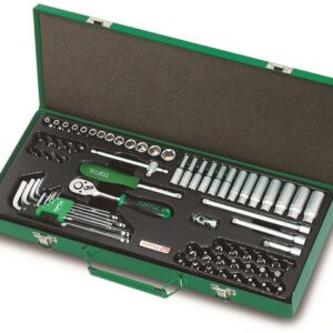 Набор головок, ключей и бит 1/4" 72предм. 6гр. метал.кейс TOPTUL