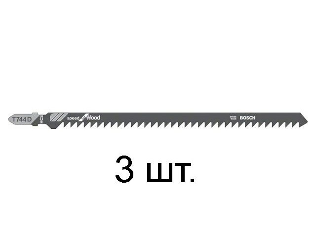 Пилка лобз. по дереву T744D (3 шт.) BOSCH
