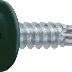 Саморез 4.2х19 мм с прессшайбой, цинк, со сверлом, RAL 6005 (50 шт в зип-локе) STARFIX