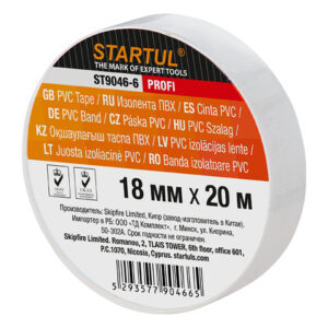 Изолента ПВХ 18ммх20м белая STARTUL PROFI (ST9046-6)