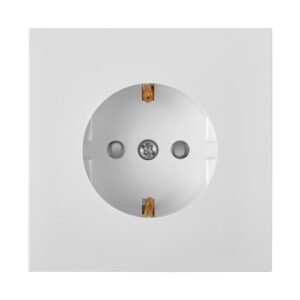 Розетка 1-ая (скрытая, с/з, з/ш) белая, Carre, BYLECTRICA