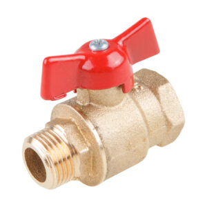 Кран шаровый 3/4" нар.-вн. бабочка PN1,6 МПа, 11Б27п5, Цветлит