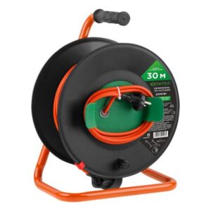 Удлинитель на катушке 30м (1 роз., 2,2кВт, б/з, ПВС 2х1,0) Юпитер