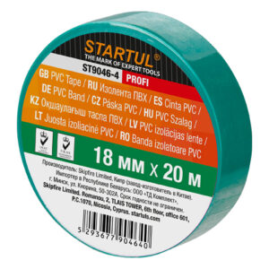 Изолента ПВХ 18ммх20м зеленая STARTUL PROFI (ST9046-4)