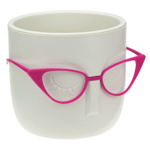 Кашпо МАРИ D115мм со вставкой (белый ротанг) IDEA