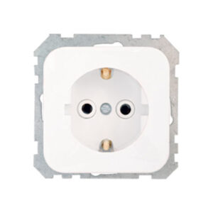 Розетка 1-ая (скрытая, с/з) белая, Гармония, BYLECTRICA