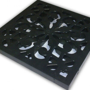 Решетка пластиковая декоративная к дождеприемнику (черный), Ecoteck, РБ