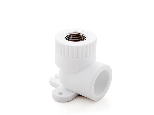 Колено ПП комб. с креплен. вн. 20х1/2", бел. РТП