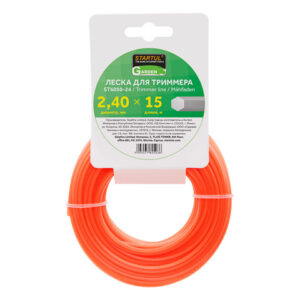 Леска ф 2.4 мм х 15 м шестигр. сеч. STARTUL GARDEN
