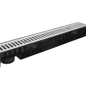 Лоток STANDART 100.125 h129 с решеткой стальной, Ecoteck, РБ