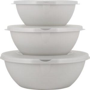 Набор мисок с крышками, 3 шт., Helsinki, пепельный жемчуг, PLAST TEAM