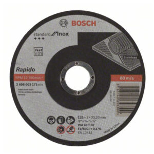 Круг отрезной 125х1.0x22.2 мм для нерж. стали Standart BOSCH