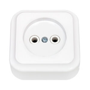 Розетка 1-ая (открытая, б/з) белая, Пралеска, Bylectrica