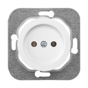 Розетка 1-ая (скрытая, б/з) белая, Прованс, Bylectrica