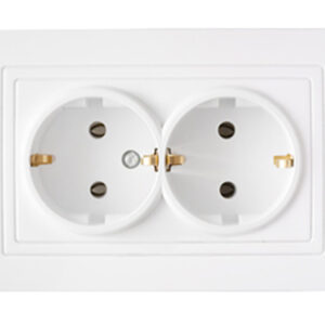 Розетка 2-ая (скрытая, с/з) белая, Уют, Bylectrica