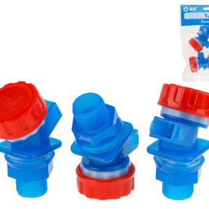 Кран пластиковый 1/2", AV Engineering (3 шт. инд. упак.)
