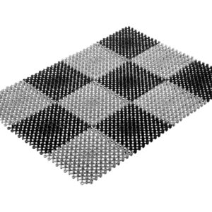 Коврик придверный, 42х56 см, "Травка", черно-серый, VORTEX