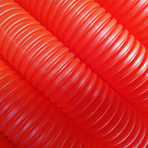 Трубка защитная гофрированная 18/23мм бухта 50м красная (для 16 трубы)