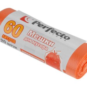 Мешки для мусора суперпрочные, 60 л, 20 шт., PERFECTO LINEA