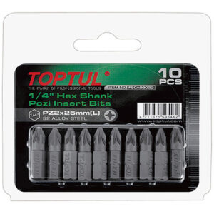 Насадка крестообразная PZ3 25мм 10шт блистер TOPTUL