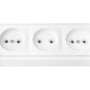 Розетка 3-ая (открытая, б/з) белая, Пралеска, Bylectrica