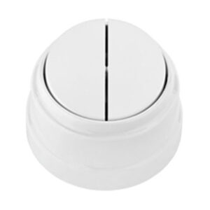 Выключатель 2 клав. (открытый, до 10А) белый, Ретро, BYLECTRICA