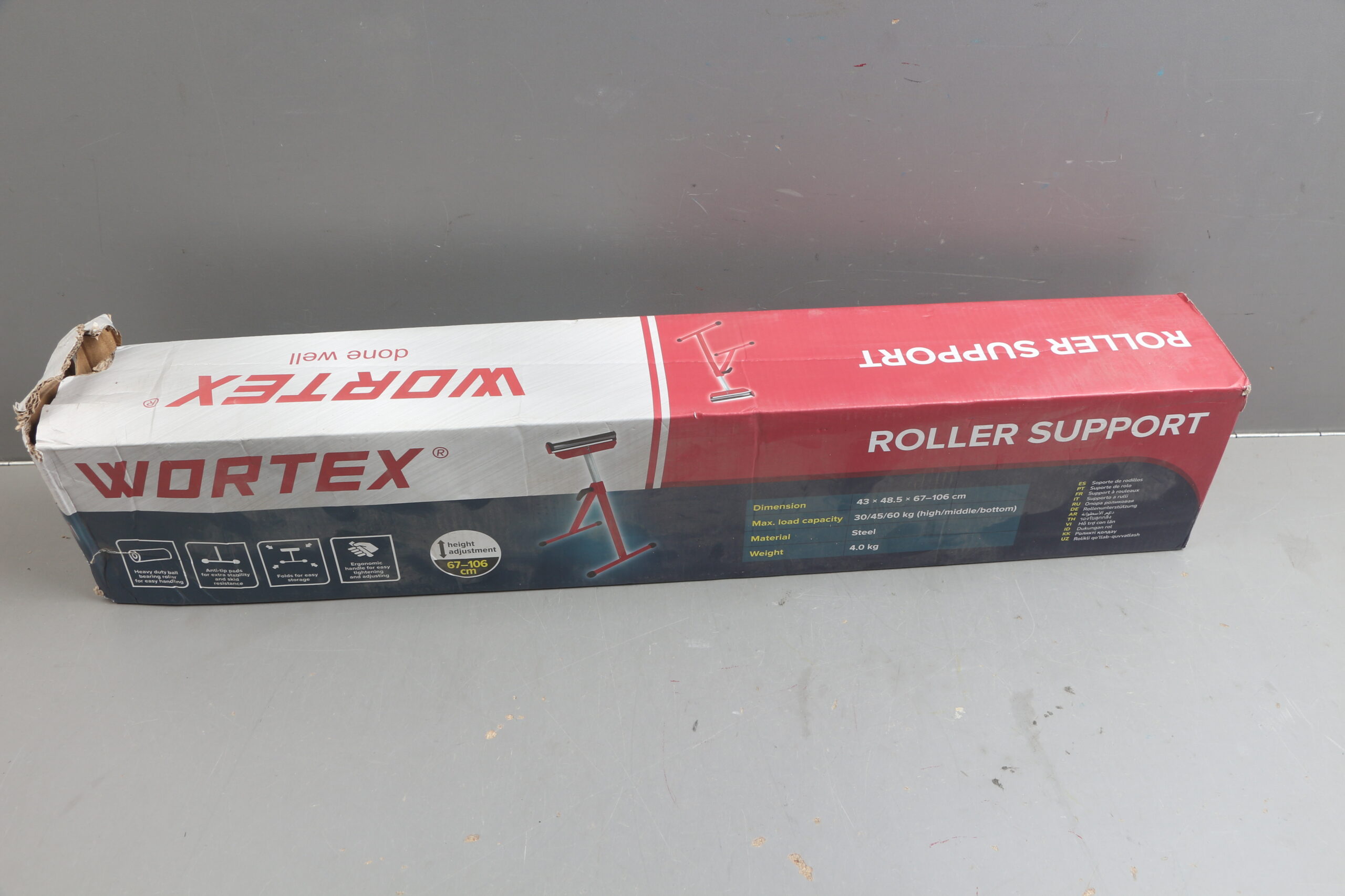 Опора роликовая WORTEX 43x48.5x(67-106) см уцененный (0781049760)