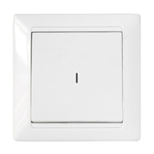 Выключатель 1 клав. (cкрытый, 10А) со световой индикацией, белый, Стиль, BYLECTRICA