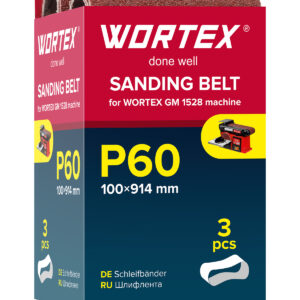 Шлифлента 100x914 мм P60 бесконечная 3 шт. для станка WORTEX GM 1528