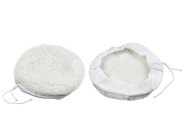 Полировальный круг 180мм, на завязках (иск.шерсть, короткая)