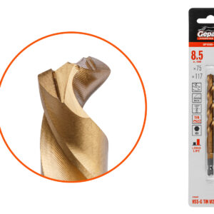 Сверло по металлу шестигр. 8.5х75х117 мм HSS-G TIN GEPARD